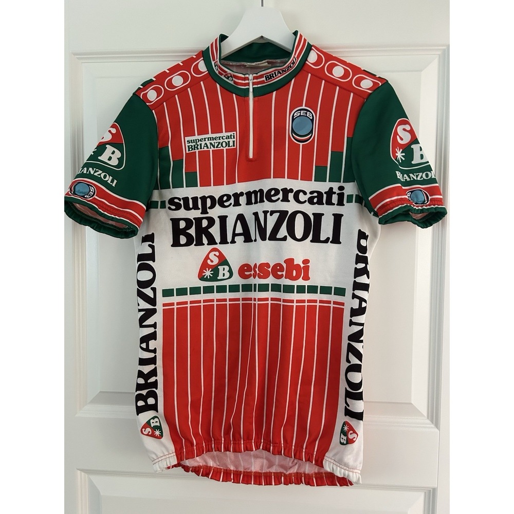 1986 Brianzoli‎ Francesco Moser Vintage Cycling Jersey Italy Team Shirt L Eroica